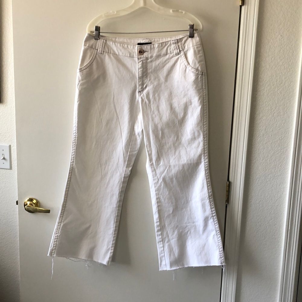 ANA A New Approach Wide Leg Jeans Size 10p White GUC